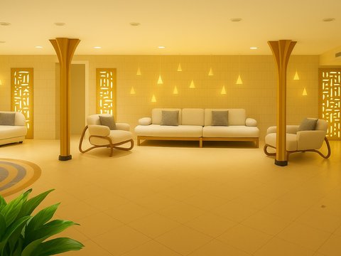 Modern lobby lounge